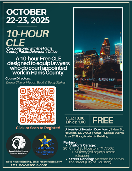 10 Hour Anual CLE Poster