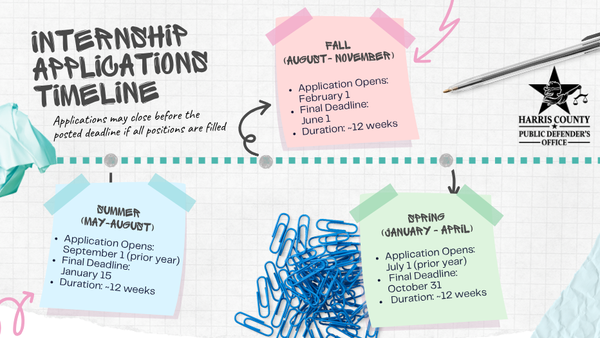 internship application timeline